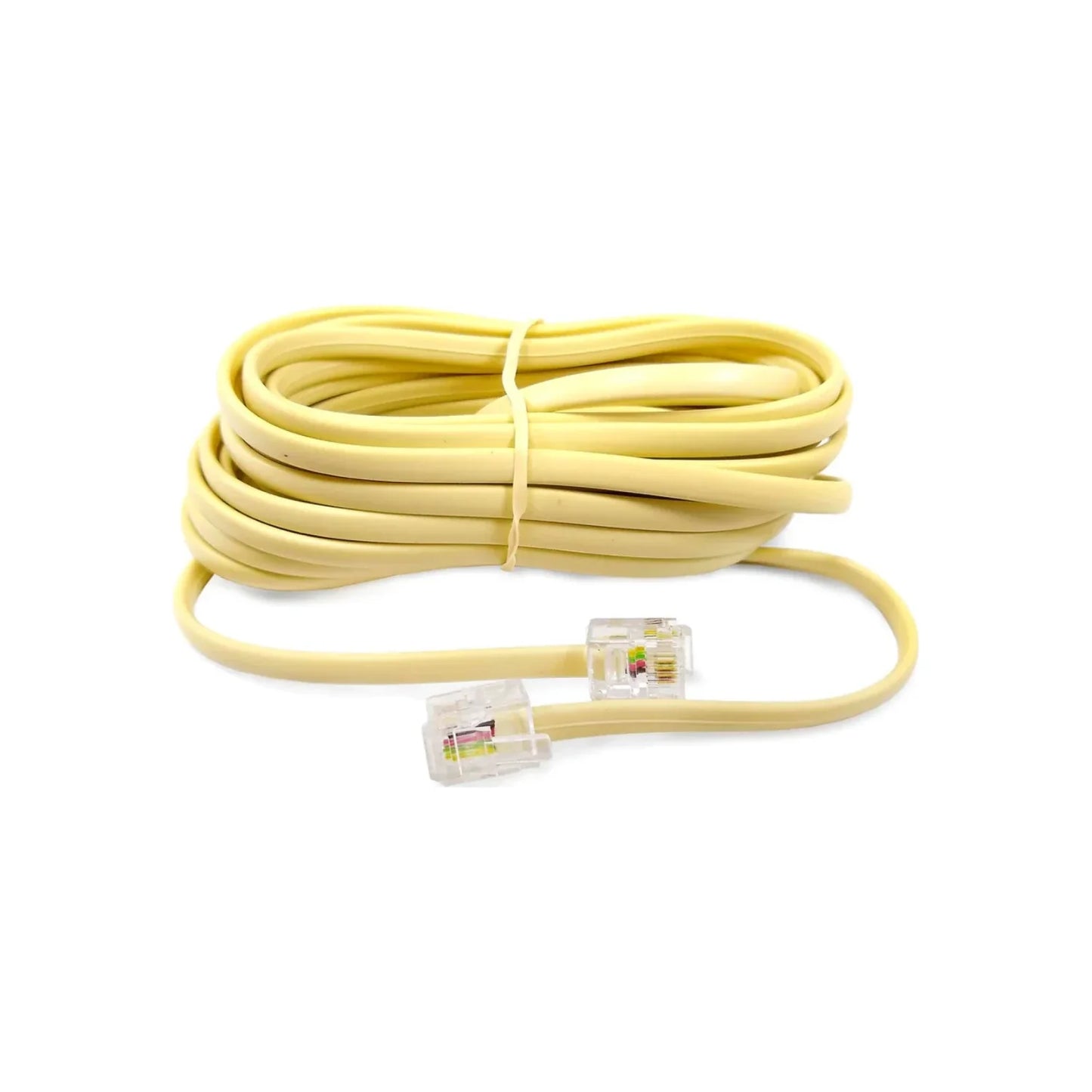 Mayor resistencia y flexibilidad.,Plug de 4 hilos con código de colores.,Largo de 4.5 m.,Para uso en conexiones telefónicas.