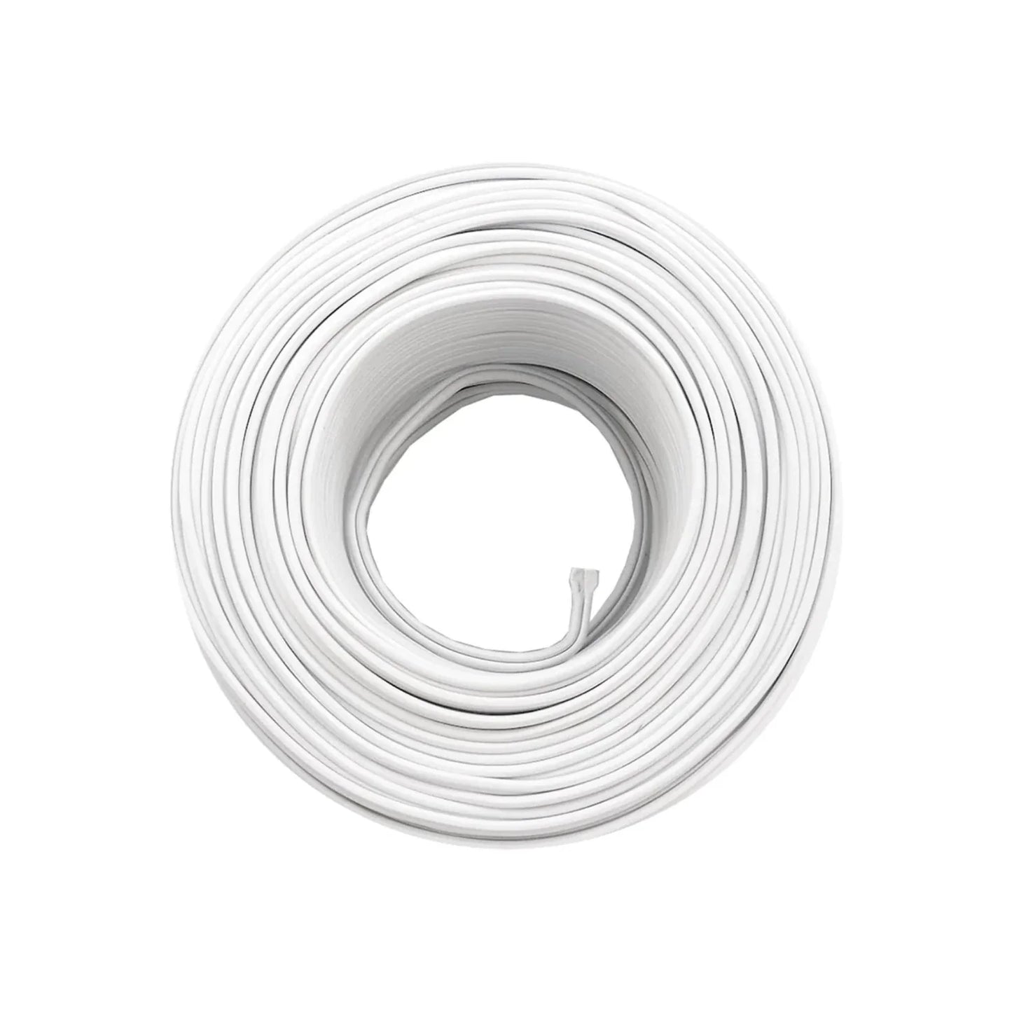Conductor eléctrico bimetálico (cobre-aluminio).,100 metros de largo.,Cable dúplexcalibre 14,Aislamiento individual de PVC antiflama.,Ideal para suministrar energía en baja tensión.,Cable flexible tensión máxima 300 V,De 41 hilos.