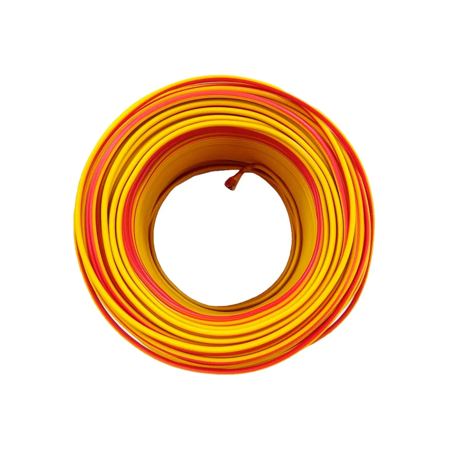 Cable alucobre.,100 metros de largo.,Calibre 14,Flexible. y ligero.,Aislamiento de PVC y antiflama 90º.,Único con extruido doble.,7 hilos.