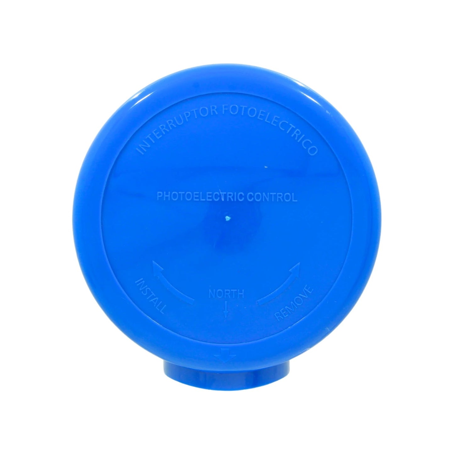 Fotocelda azul para lámpara urbana, control fotoeléctrico de luz para encendido y apagado automático.