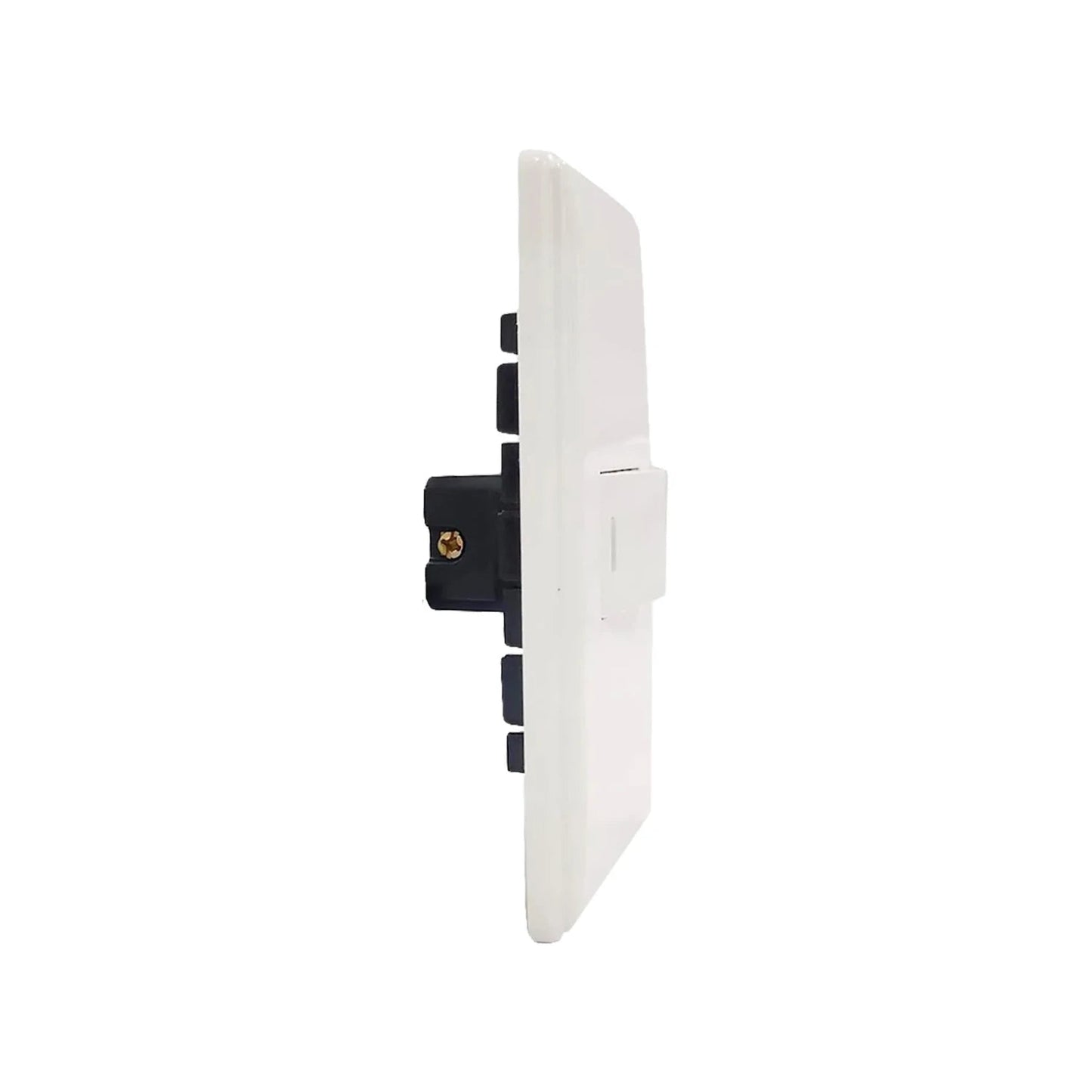 Placa de pared blanca con 1 apagador de luz, interruptor eléctrico individual