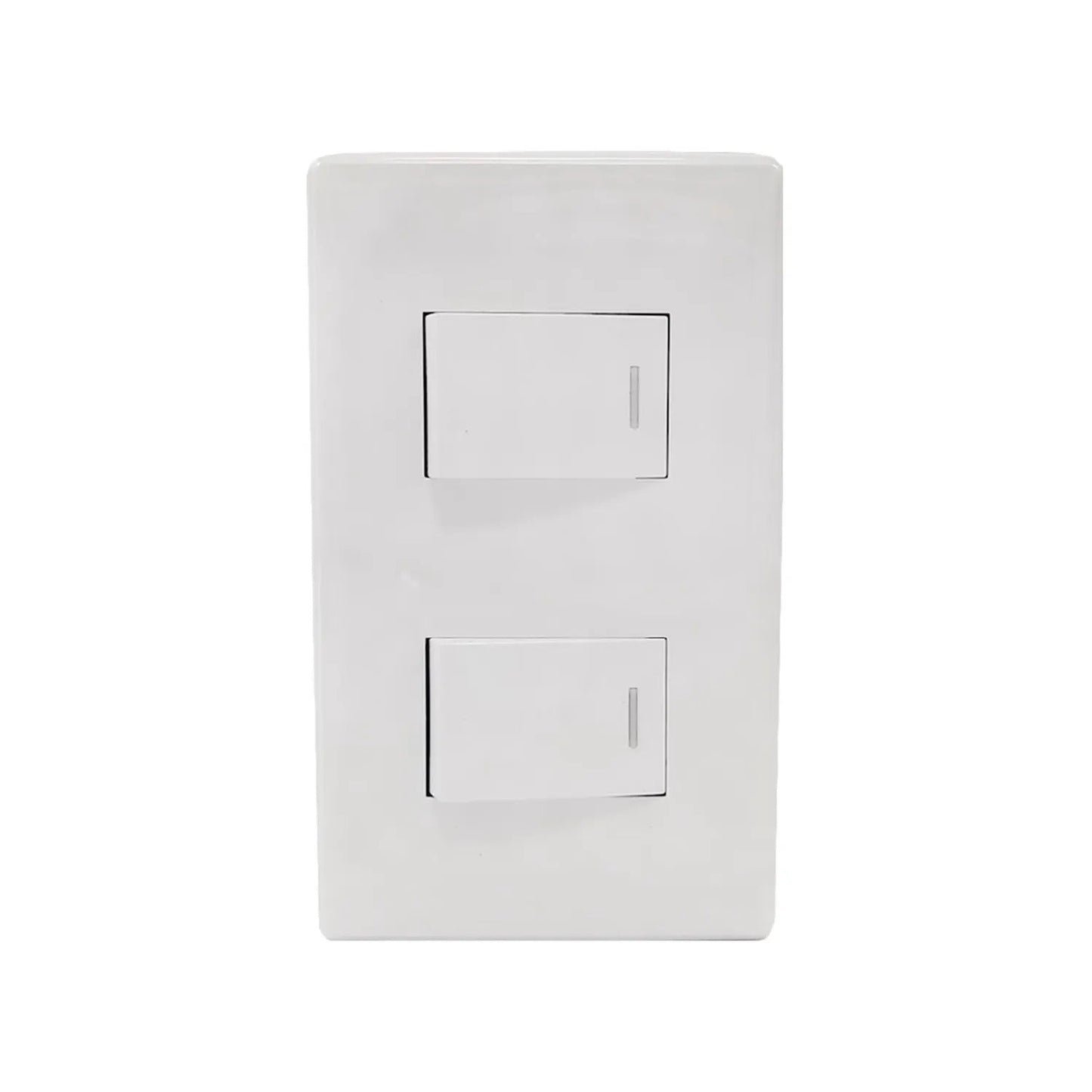 Fabricada de plástico ABS,Placa dos apagadores.,127 V- 10 A – 60 Hz,Incluye tornillos.,Placa Línea Italia de lujo.