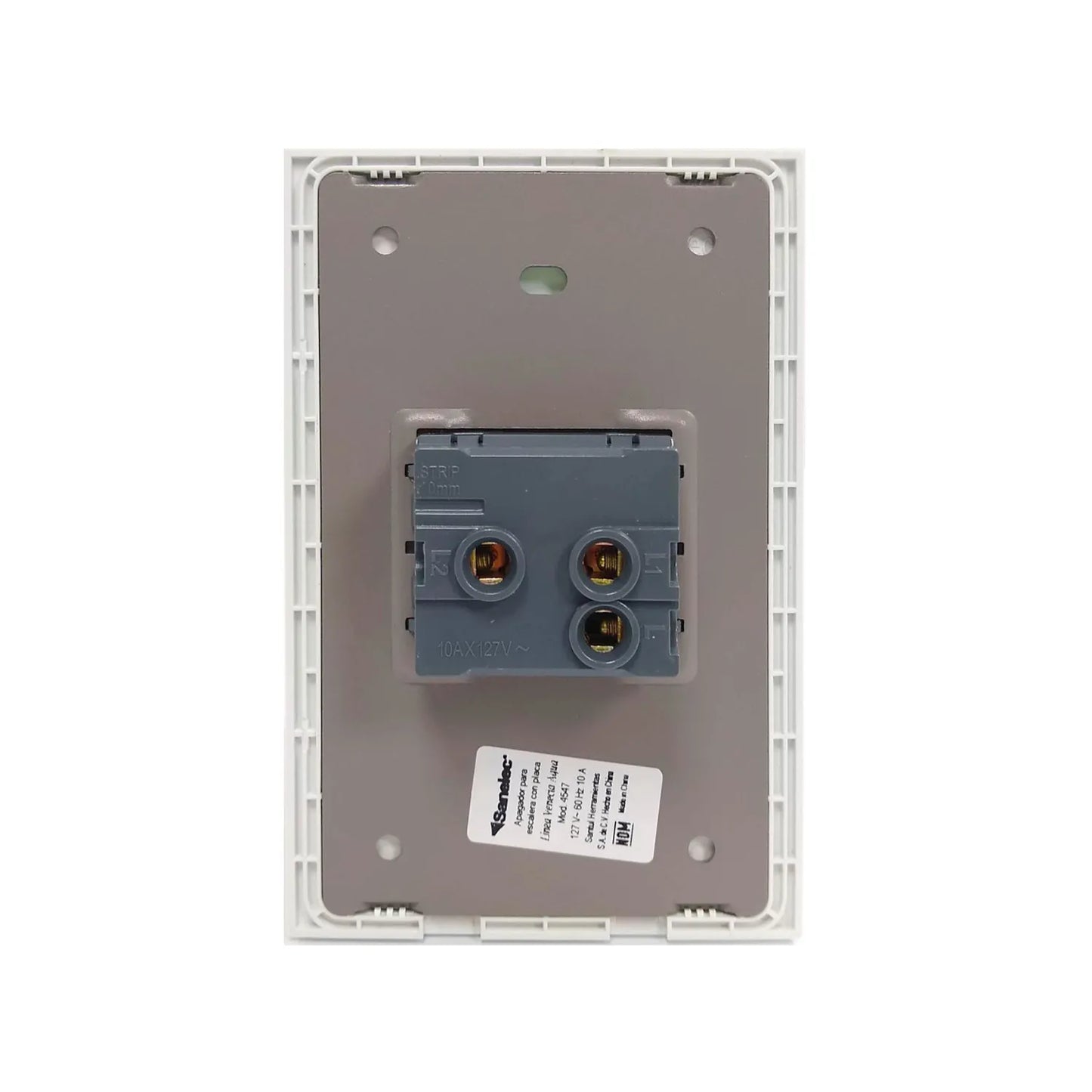 Placa 1 apagador escalera azul Sanelec 4547 venecia