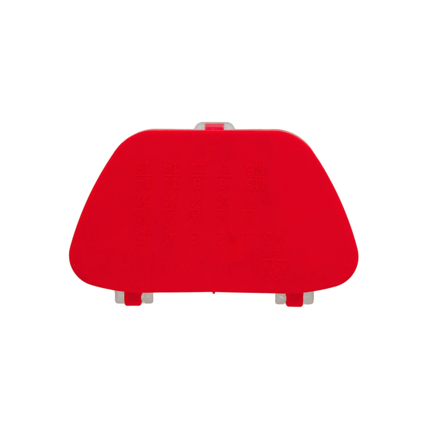Extractor de tornillos Santul 5 piezas rojo, con guía de tamaños M6, M8 y fraccionarios para roscas dañadas.