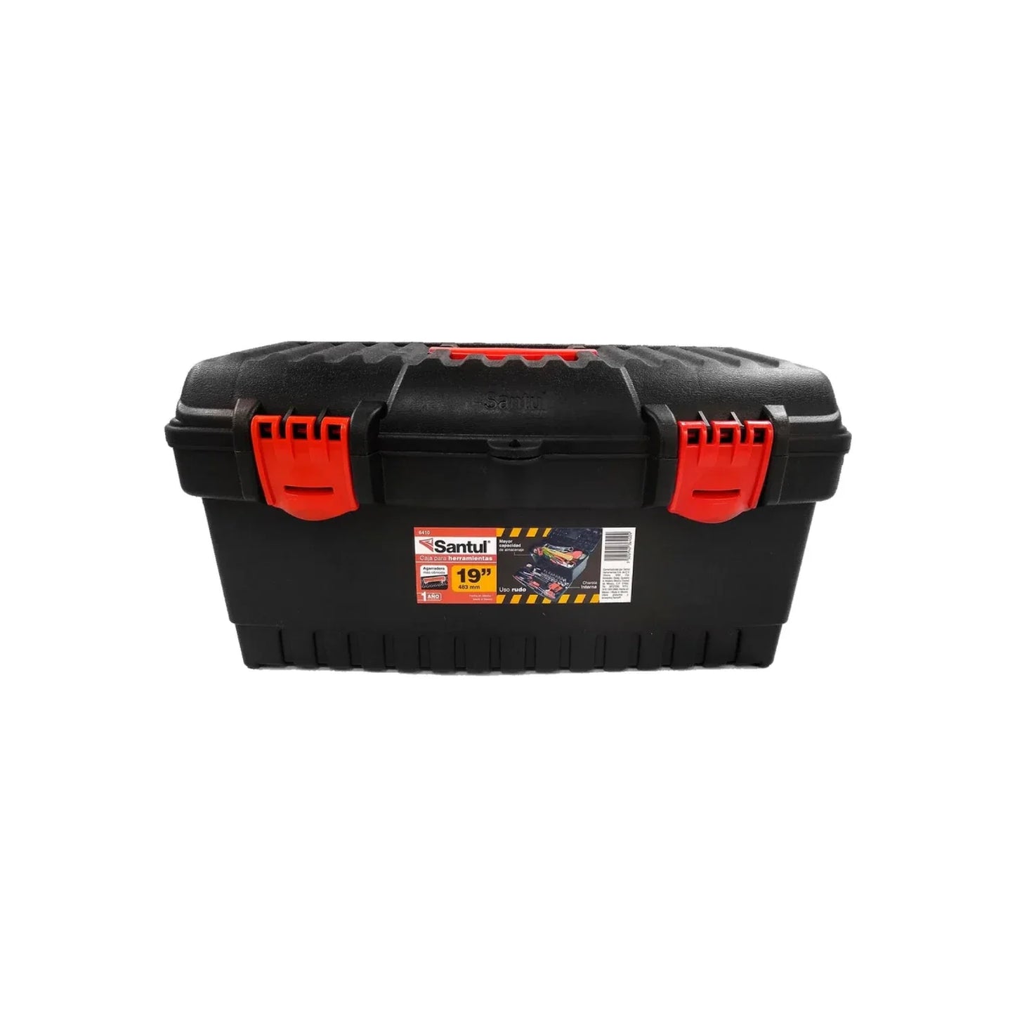 Fabricada en polipropileno de alto impacto.,Contiene ojillo para candado.,Con charola interna para accesorios.,Caja de 19" uso rudo con acabado texturizado.