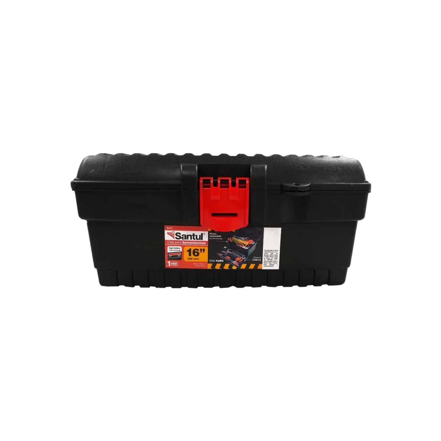Fabricada en polipropileno de alto impacto.,Contiene ojillo para candado.,Con charola interna para accesorios.,Caja de 16" uso rudo con acabado texturizado.