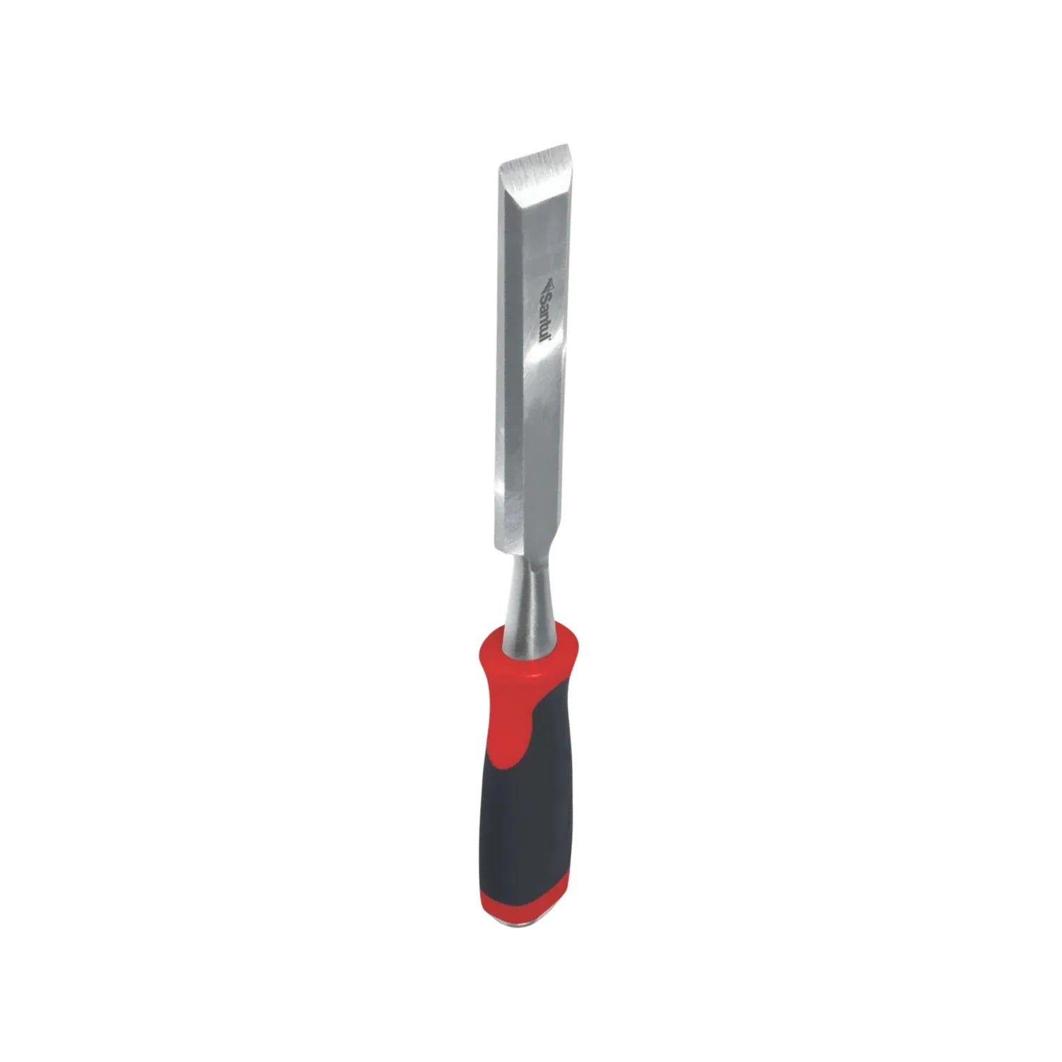 Cuerpo de acero tratado térmicamente para mayor durabilidad del filo.,Mango de polipropileno con grip antiderrapante.,Hoja biselada de diseño largo,Alta resistencia al golpeo.,Dureza 58-62 HRC.,100 mm x 19 mm,Producto punzocortante.,No se deje al alcance de los niños.