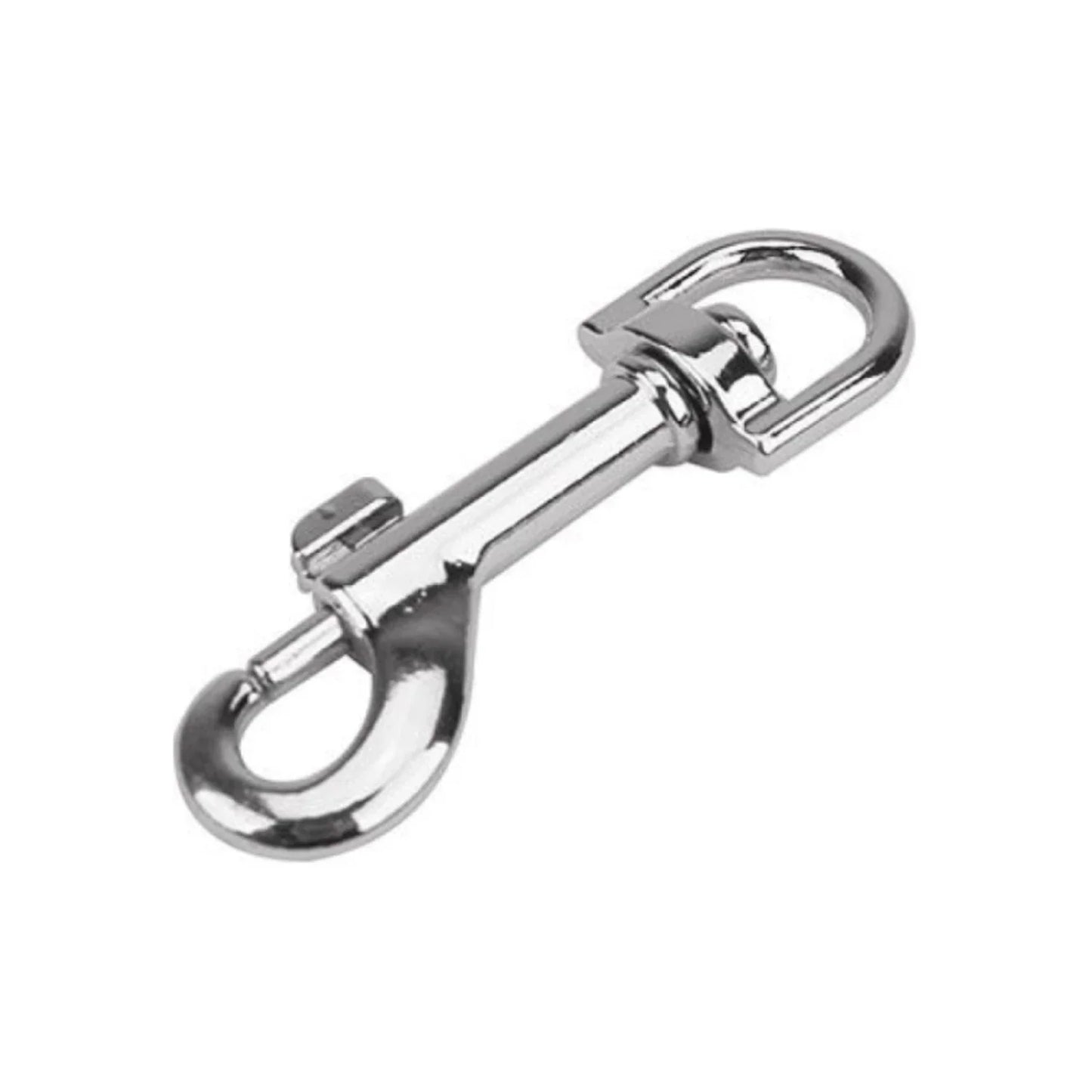 Aleación de zinc.,Acabado niquelado con mayor resistencia a la corrosión.,Carga de trabajo: 31 kg,Medidas:,Largo: 3" (76.2 mm).,Apertura: 7/16" (11.11 mm).,Diámetro de ojo: 7/16" (11.11 mm).,Ideal para sujetar cordones, correas para perros etc.,Seguro corredizo de apertura rápida.,No exceda el limite de trabajo.,No se use a manera de dispositivo de seguridad.,Garantía: 12 Años por defecto de fabricación en condiciones normales de operación.