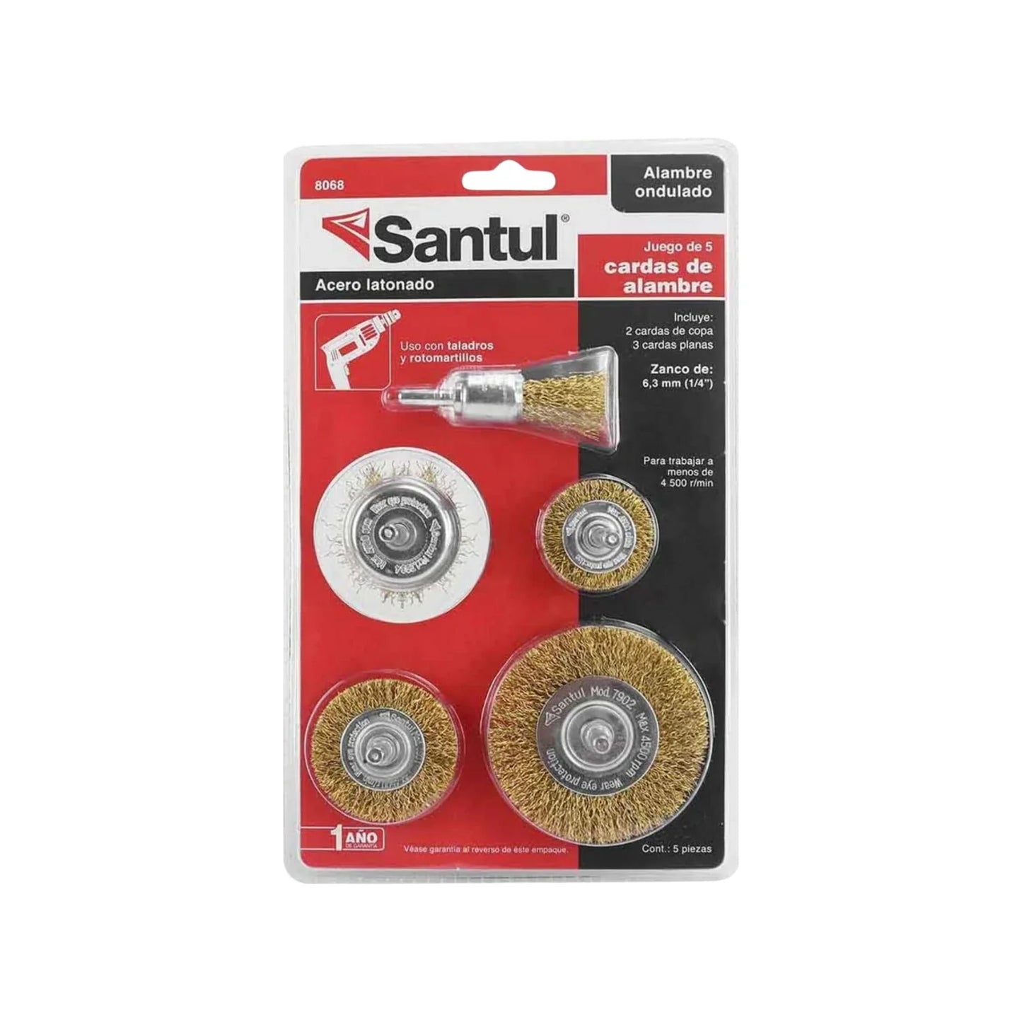 Acero latonado.,Para taladro.,Zanco ¼ pulgada.