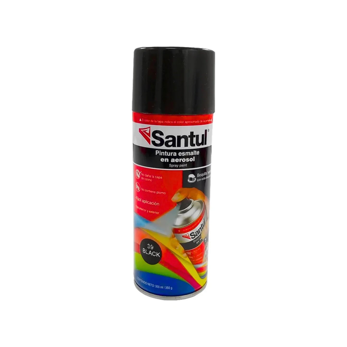 Lata de 300 ml - 350 g,Color solido de secado rápido.,No daña la capa de ozono ( libre de plomo).,Botella tipo hembra para evitar menores desperdicios.,Venta, solo en tienda física.
