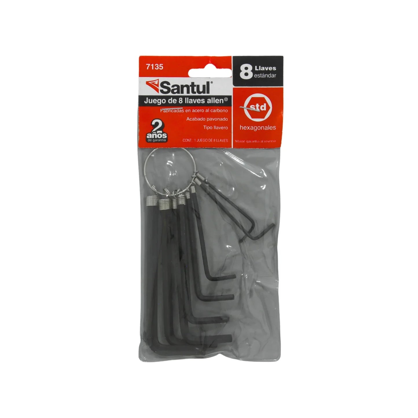 Llaves Allen juego de 8 piezas estándar Santul 7135