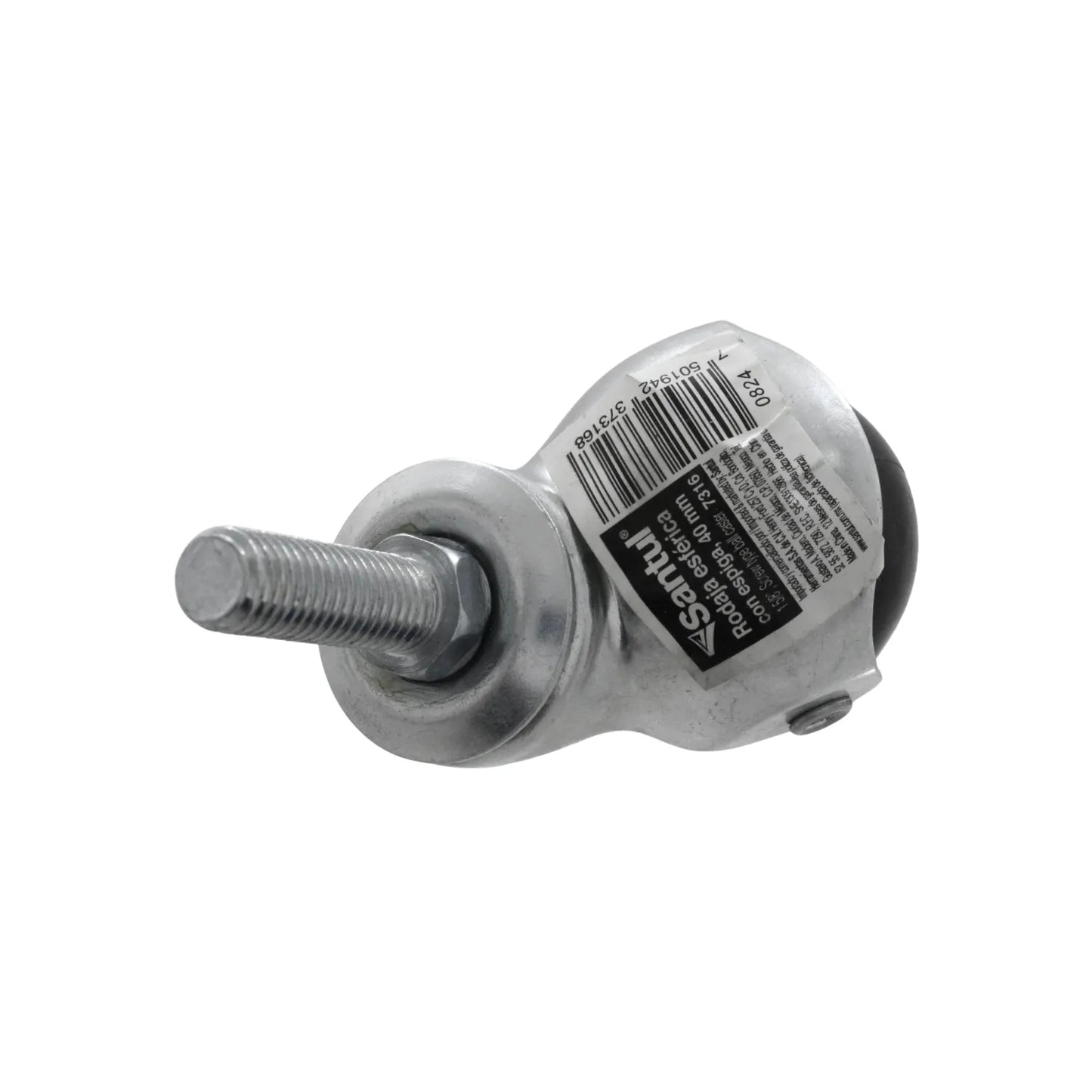 Rueda giratoria esférica Santul con espiga roscada de 40mm para muebles e industria