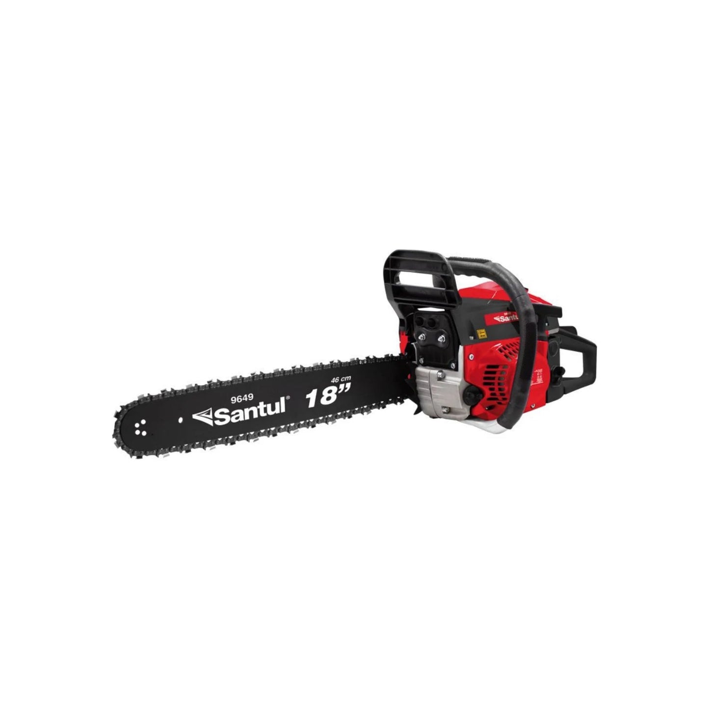 Motosierra a gasolina Santul 9649 roja/negra 18" (46cm) 45CC 2.2HP, herramienta para corte de madera y leña