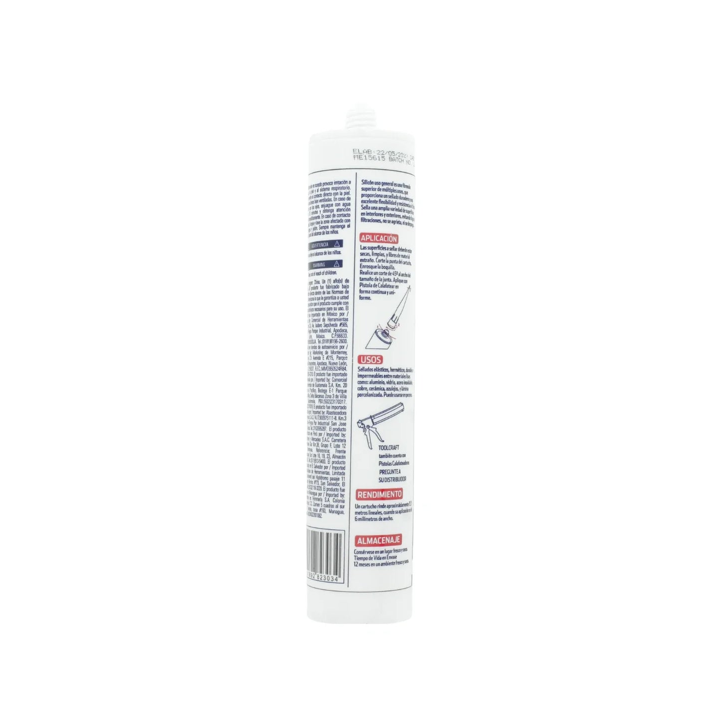 Silicón negro 300 ml uso general Toolcraft TC0317