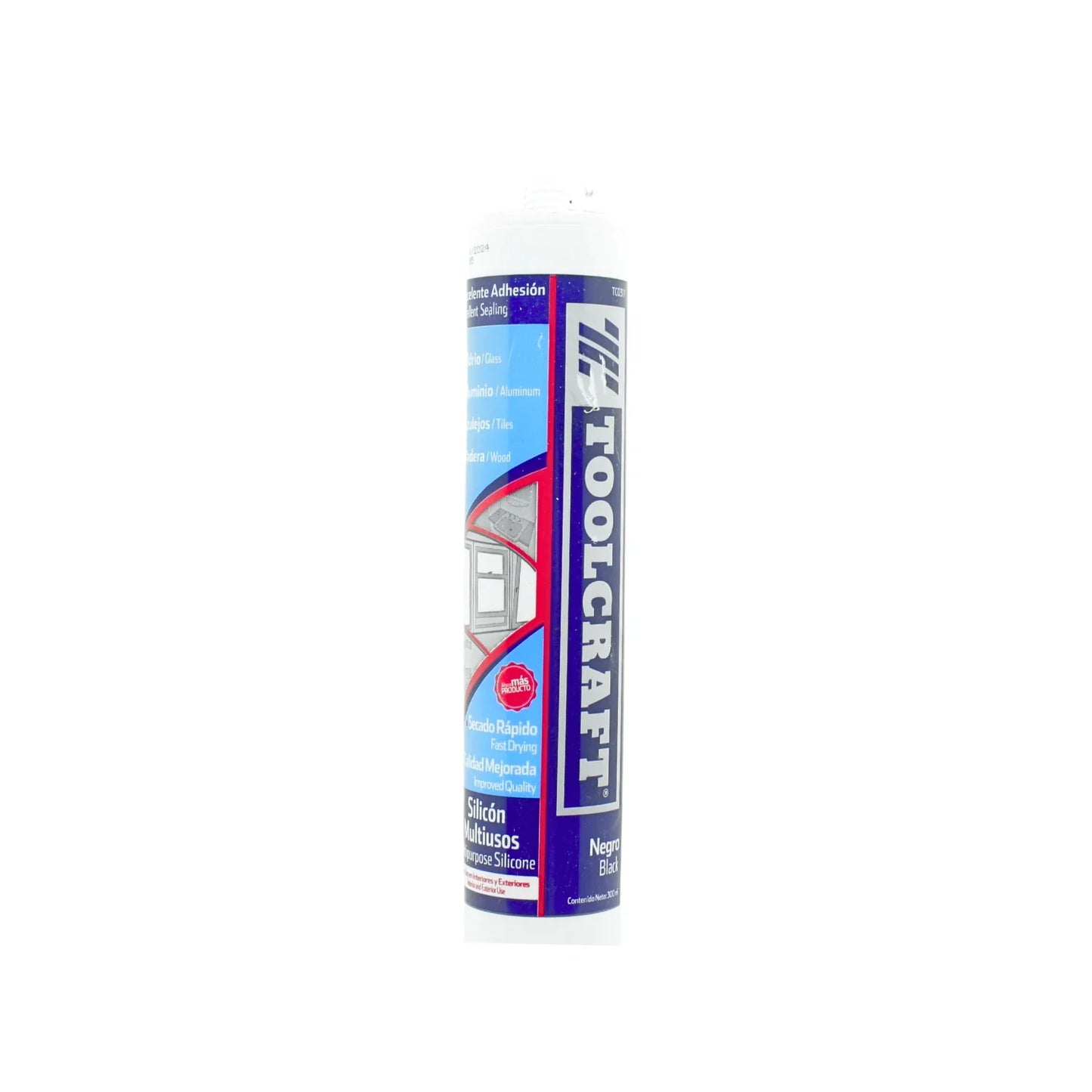 Silicón negro 300 ml uso general Toolcraft TC0317
