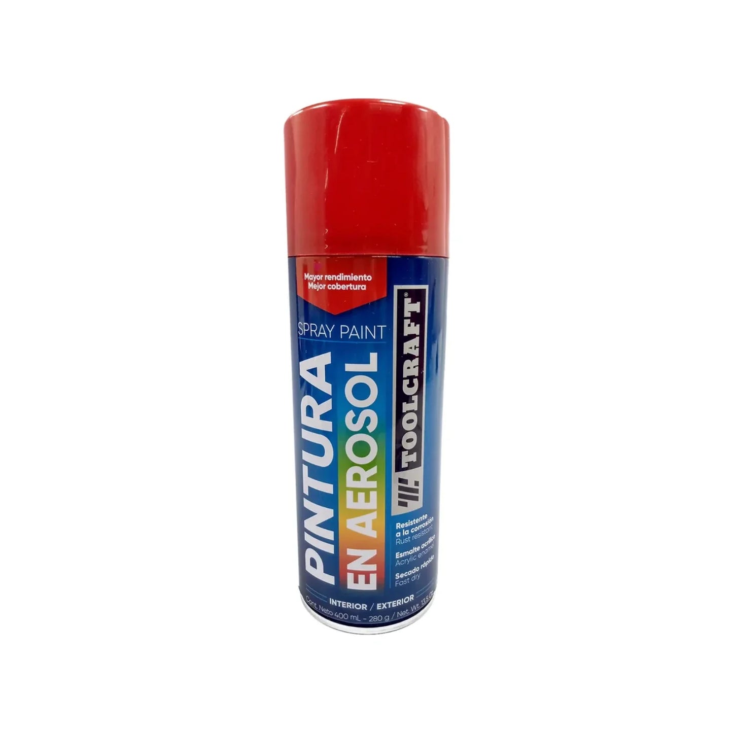 Lata de 400 ml - 400 g,Para uso en interiores y exteriores (no contiene plomo).,Color básico de mayor rendimiento y mejor cobertura.,Secado rápido.,Venta, solo en tienda física.
