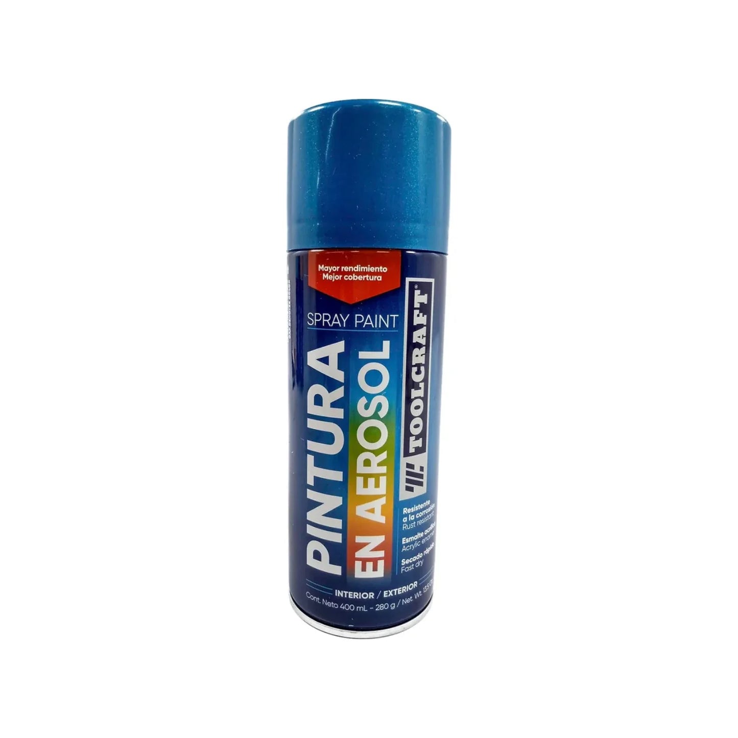 Lata de 400 ml - 400 g,Para uso en interiores y exteriores (no contiene plomo).,Color básico de mayor rendimiento y mejor cobertura.,Secado rápido.,Venta, solo en tienda física.