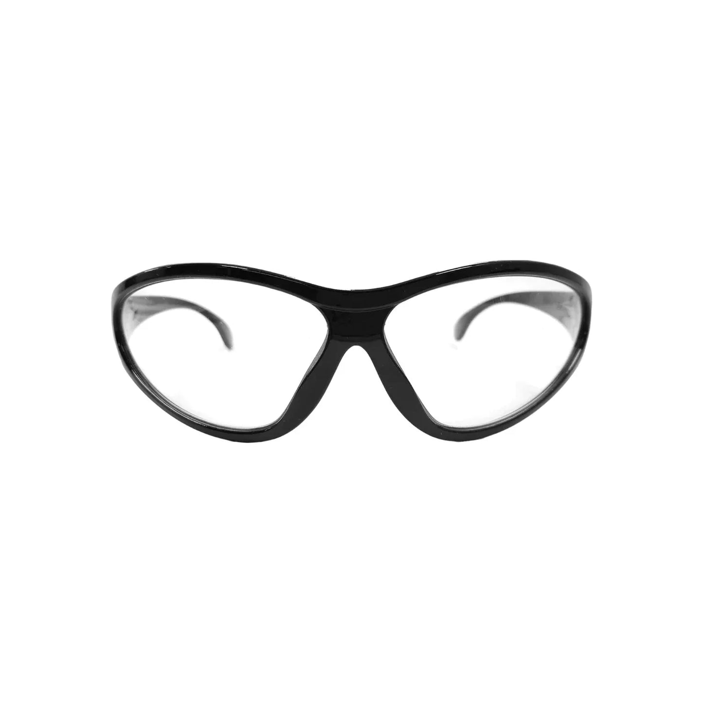 Mica de policarbónato anti-ralladura.,Diseño cómodo y deportivo.,Mica transparentes y armazón negro.,Lente transparente Factory.