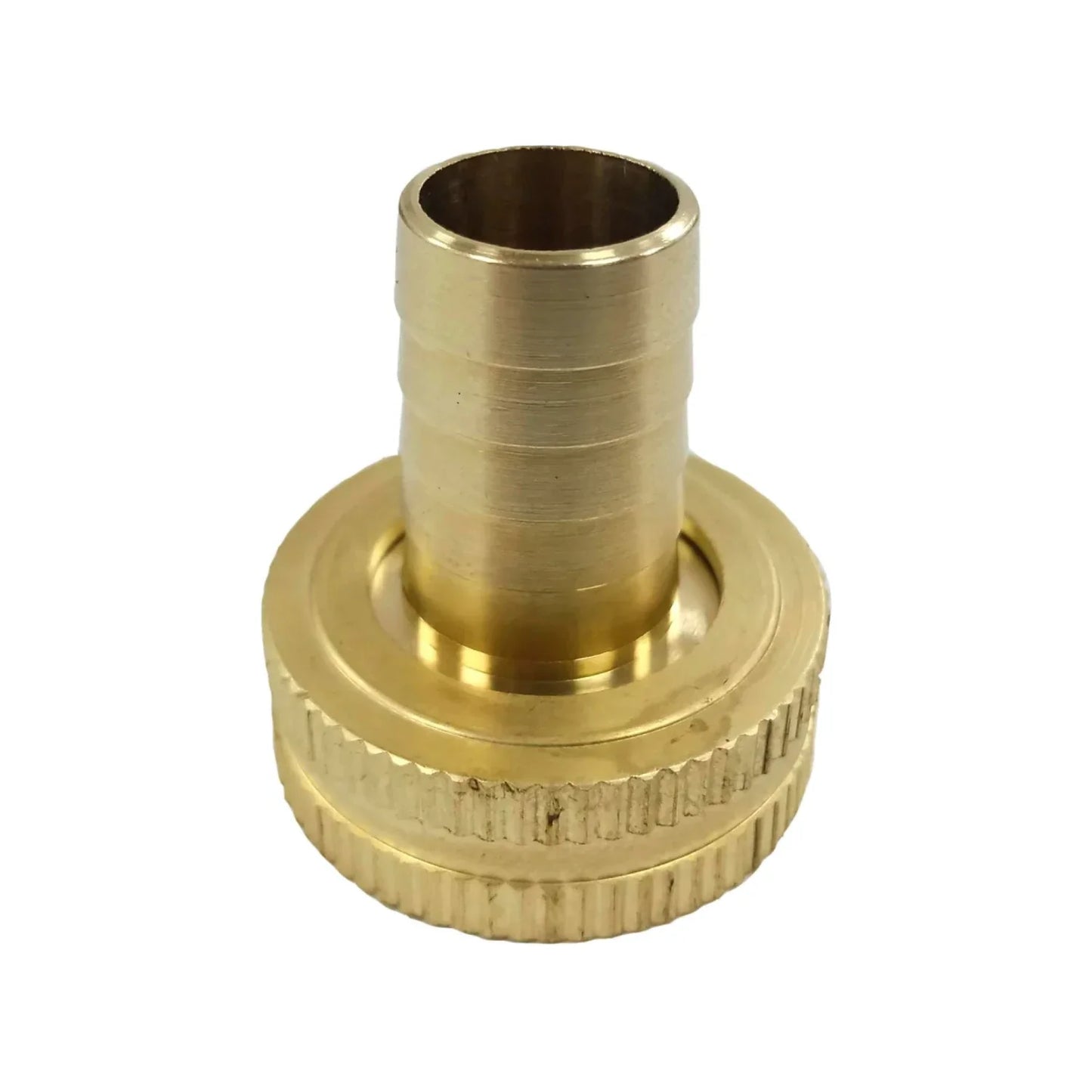 Fabricado de bronce brillante.,Rosca de 3/4" npt.,Conexión hembra.,Conexión con entrada de 1/2"