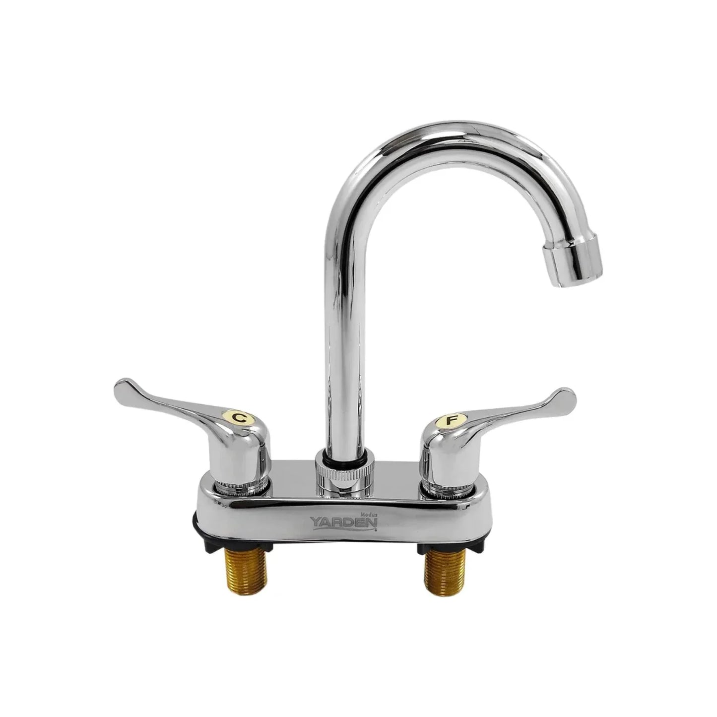 Cuerpo ABS,Cubierta latón.,Acabado: Cromo.,Cuello acero inoxidable tipo bar.,Maneral de palanca.,Cierre cerámico e incluye aereador.,Llaves: 1/4" de vuelta.