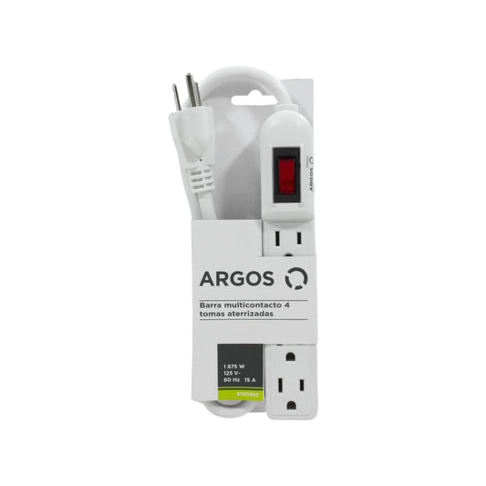Ideal para conectar varios aparatos a la vez.,Uso interior.,Color blanco.,Potencia: 1875 W,Voltaje: 125 V,Corriente: 15 A,Frecuencia: 60 Hz