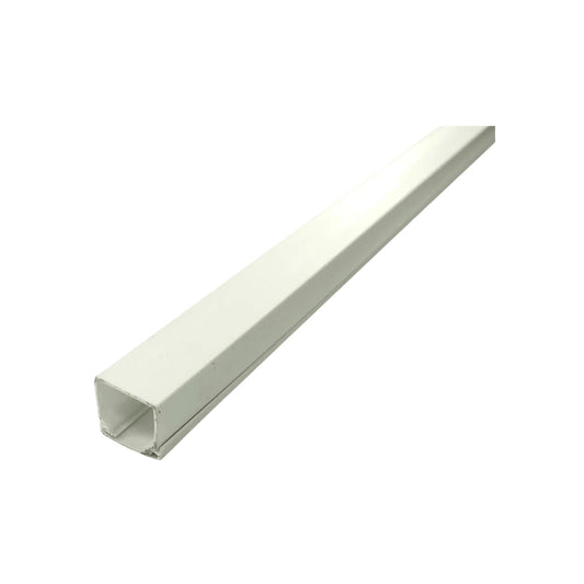 Canaleta blanca de PVC para cables, ducto organizador eléctrico para superficie.