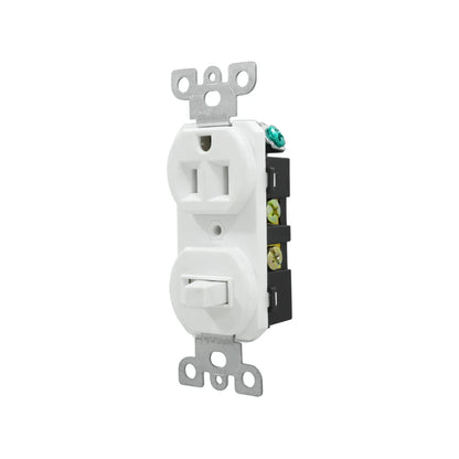 Contacto/apagador dúplex aterrizado blanco Argos 8840106