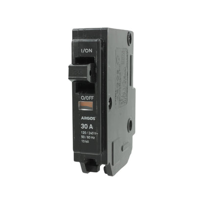 Breaker termomagnético Argos negro 30A 120/240V 10kA, protección de circuitos eléctricos