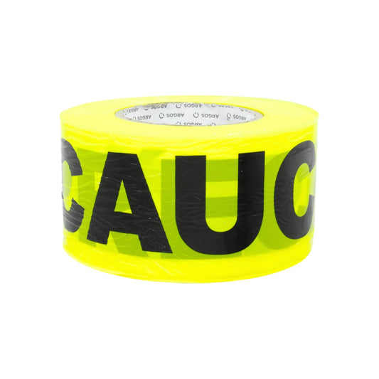Cinta de precaución amarilla Argos con letras CAUTION negras para señalización