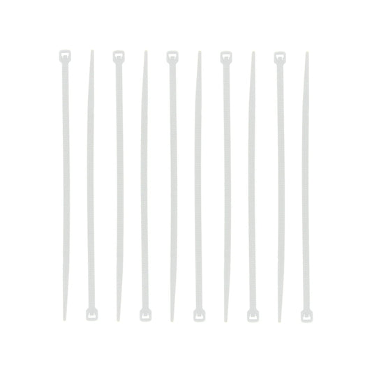 Cinchos plásticos blancos de 4 pulgadas para organizar cables y fijación en ferretería