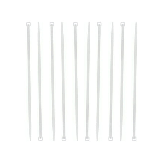 Cinchos plásticos blancos, bridas de nailon para sujeción y organización de cables en ferretería