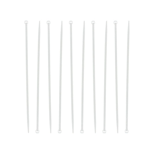 Diez cinchos de plástico blancos para organizar y sujetar cables