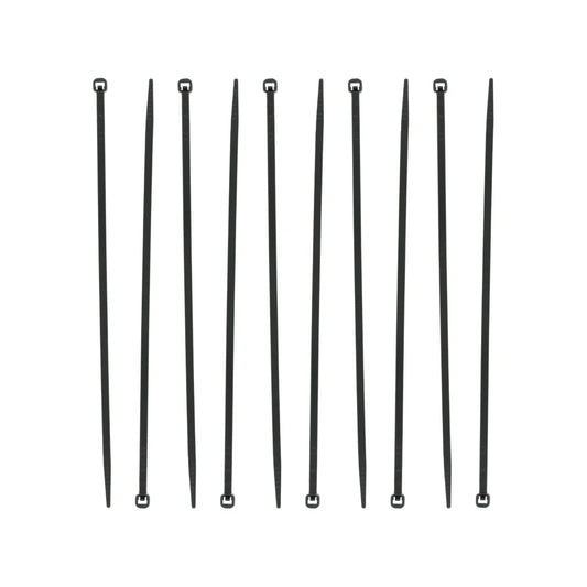 Cinchos negros de plástico para cables, bridas de sujeción y organización, fijación resistente.
