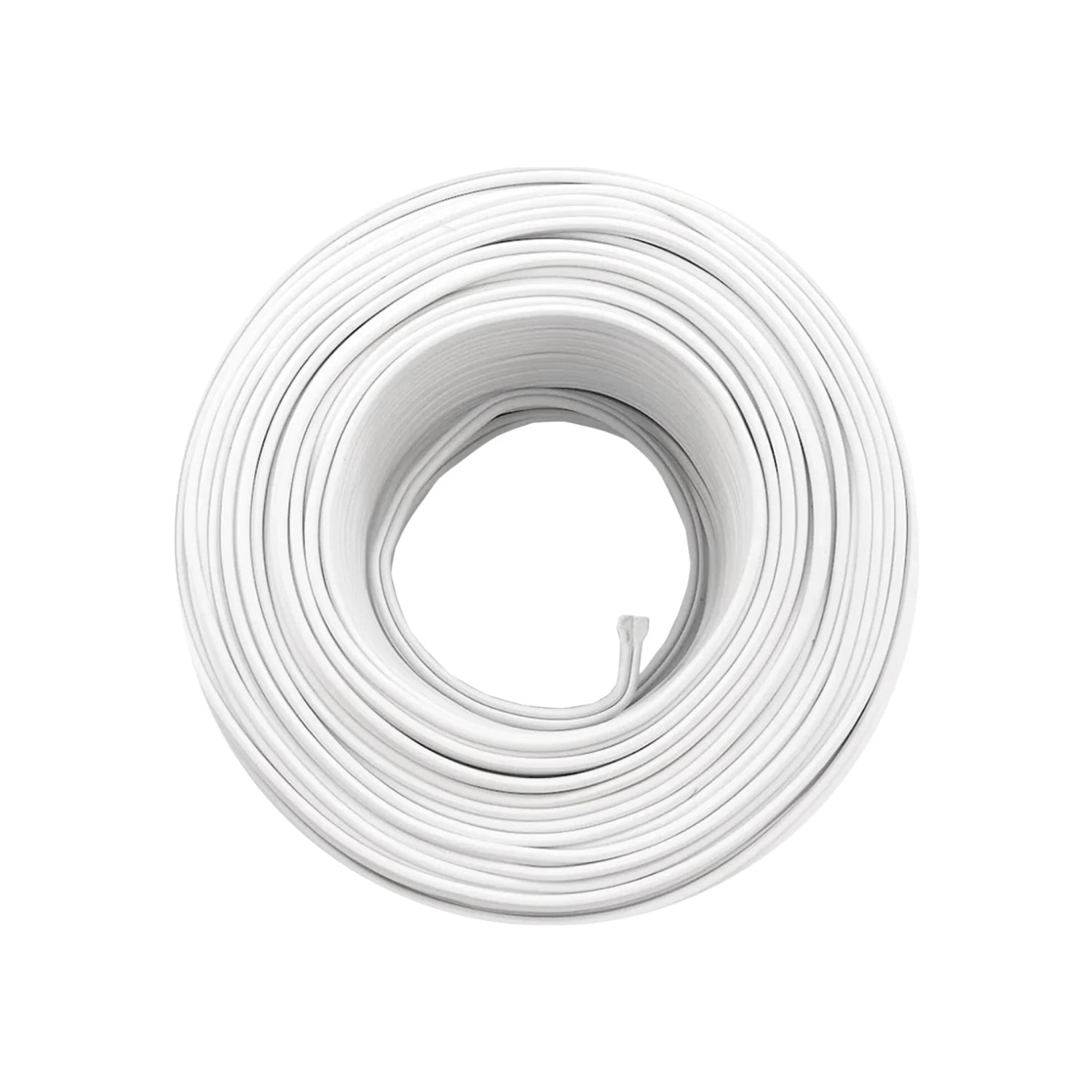 Rollo de cable eléctrico unifilar blanco calibre 16, 100 metros, para instalaciones residenciales