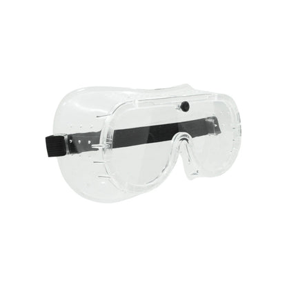 Goggles de protección transparentes con correa elástica negra para seguridad industrial y laboral