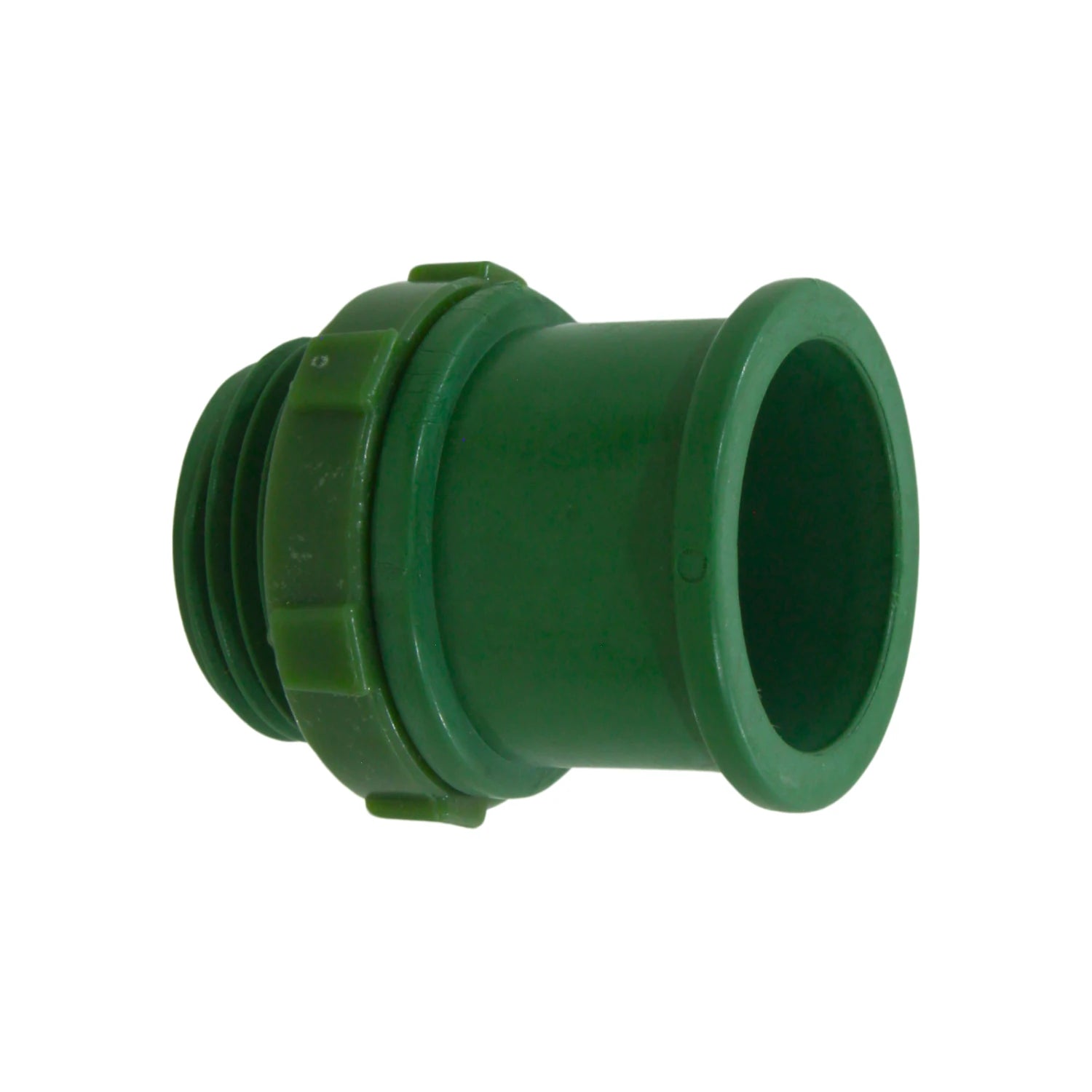 Conector conduit PVC verde 3/4" (19mm) ligero, adaptador para instalaciones eléctricas