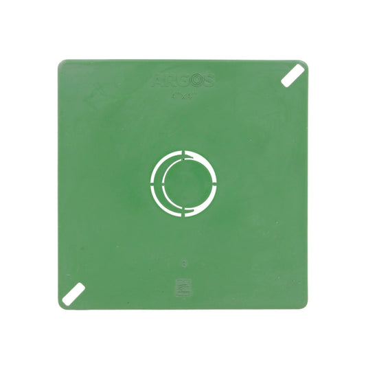 Tapa cuadrada 4x4 verde Argos para caja eléctrica, placa de plástico resistente