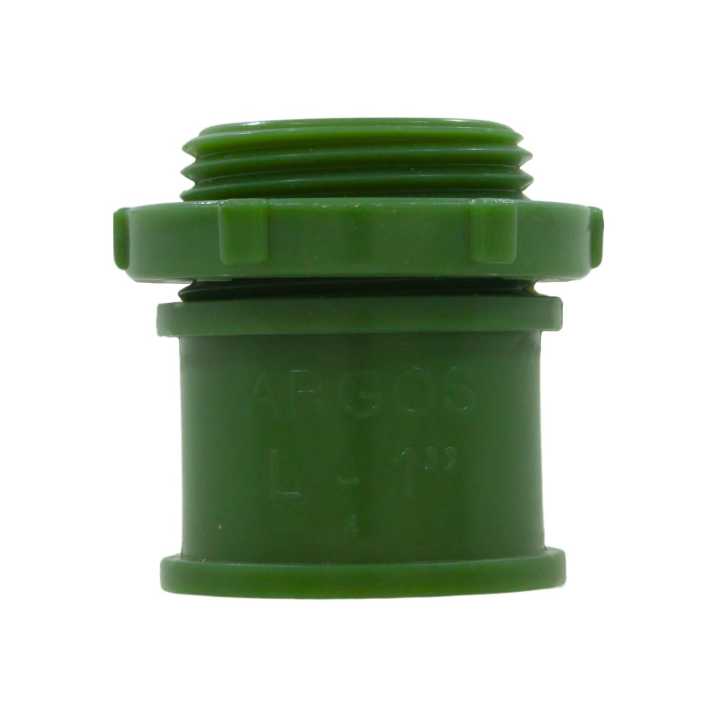 Conector conduit PVC Argos verde 1 pulgada, ligero, con rosca macho para cableado eléctrico.