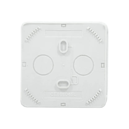 Caja de registro estanca eléctrica de plástico blanco 80x80x45mm con pretroquelados para conexiones.