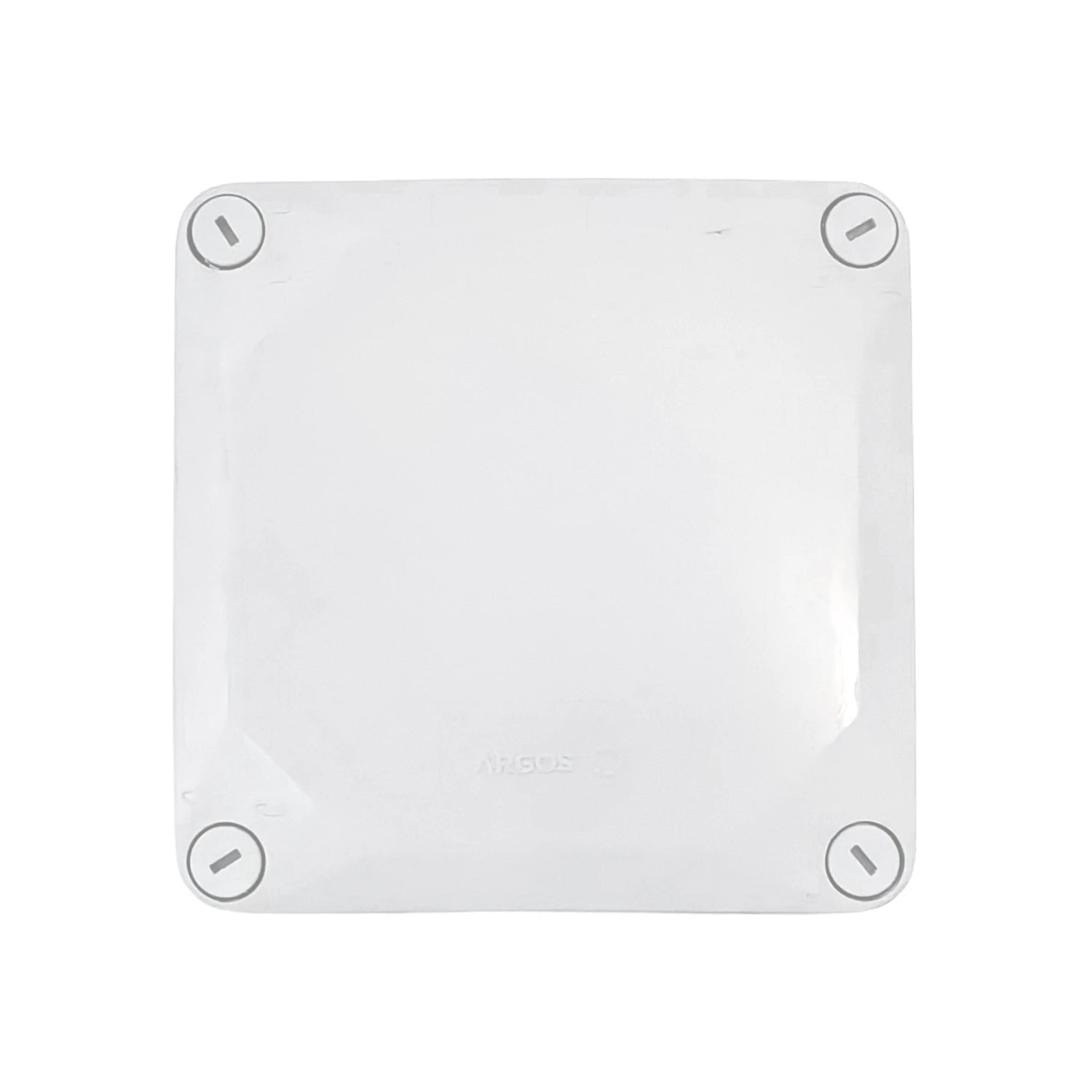 Caja estanca de superficie Argos, cuadrada, color blanco, con tapa de tornillos, para instalaciones eléctricas.
