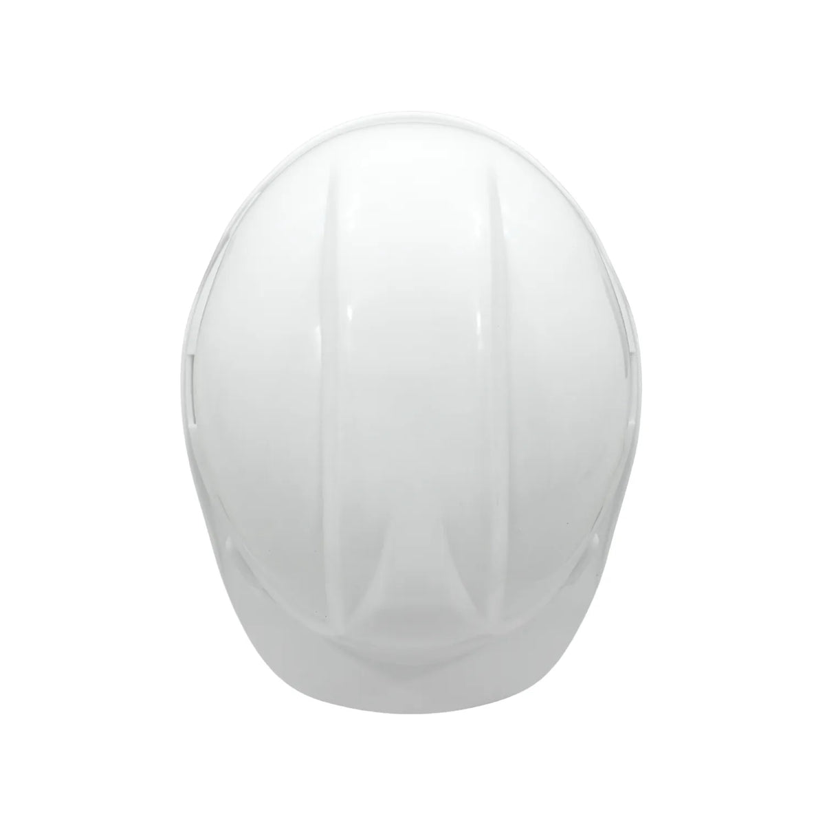 Casco de seguridad blanco para obra y protección industrial con ranuras laterales para accesorios de EPP