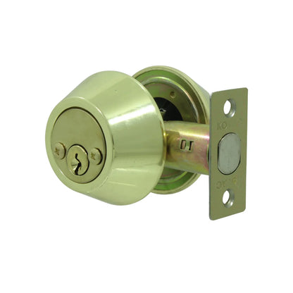 Cerradura/Chapa entrada principal doble llave dorada Kovac CDLL15LB