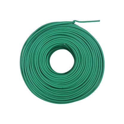 Cable eléctrico verde en rollo, ideal para conexiones y proyectos de ferretería