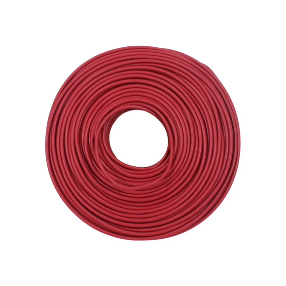 Cable 100% cobre.,100 metros de largo.,Calibre 12,Tensión máxima 600 V,Rojo.,Resistente a la humedad.,Antiflama resiste a la propagación de incendios.,Ideal para instalaciones eléctricas comerciales e industriales.