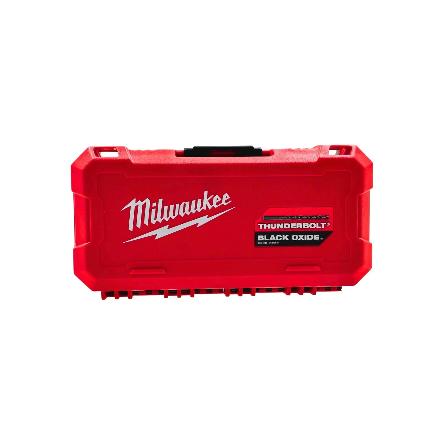 Juego de brocas alta velocidad Milwaukee Thunderbolt Black Oxide en estuche rojo, para taladro.