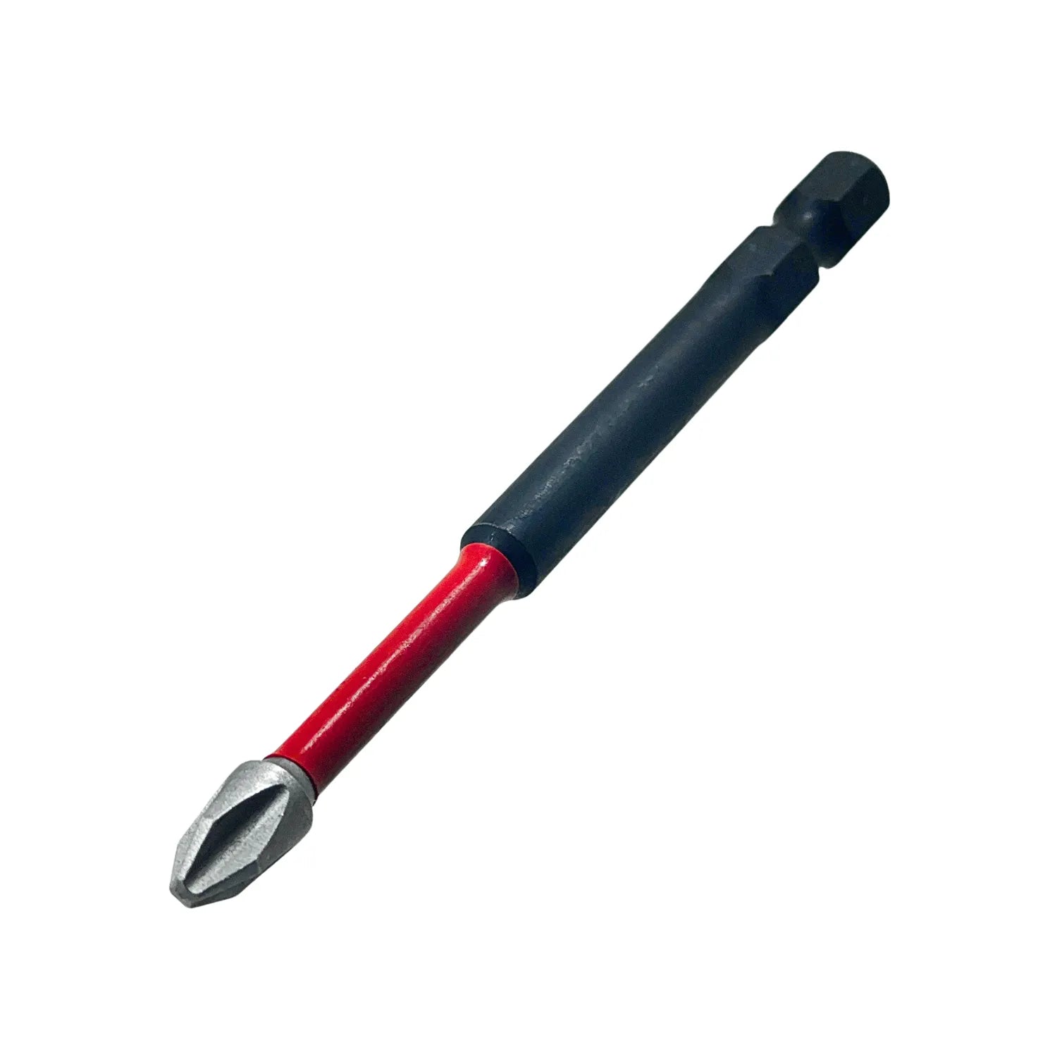 Punta de impacto Milwaukee Phillips PH2 3-1/2" vástago hexagonal rojo y negro para atornillar uso rudo