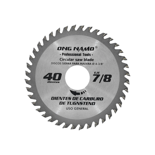 Disco sierra circular 7/8" de 40 dientes Ong namo 440