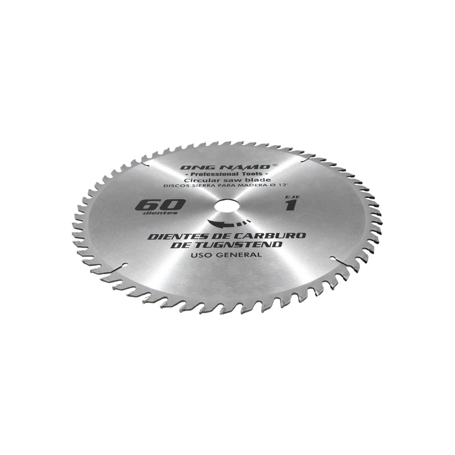 Disco sierra circular profesional Ong Namo 12" 60 dientes de carburo de tungsteno para madera uso general