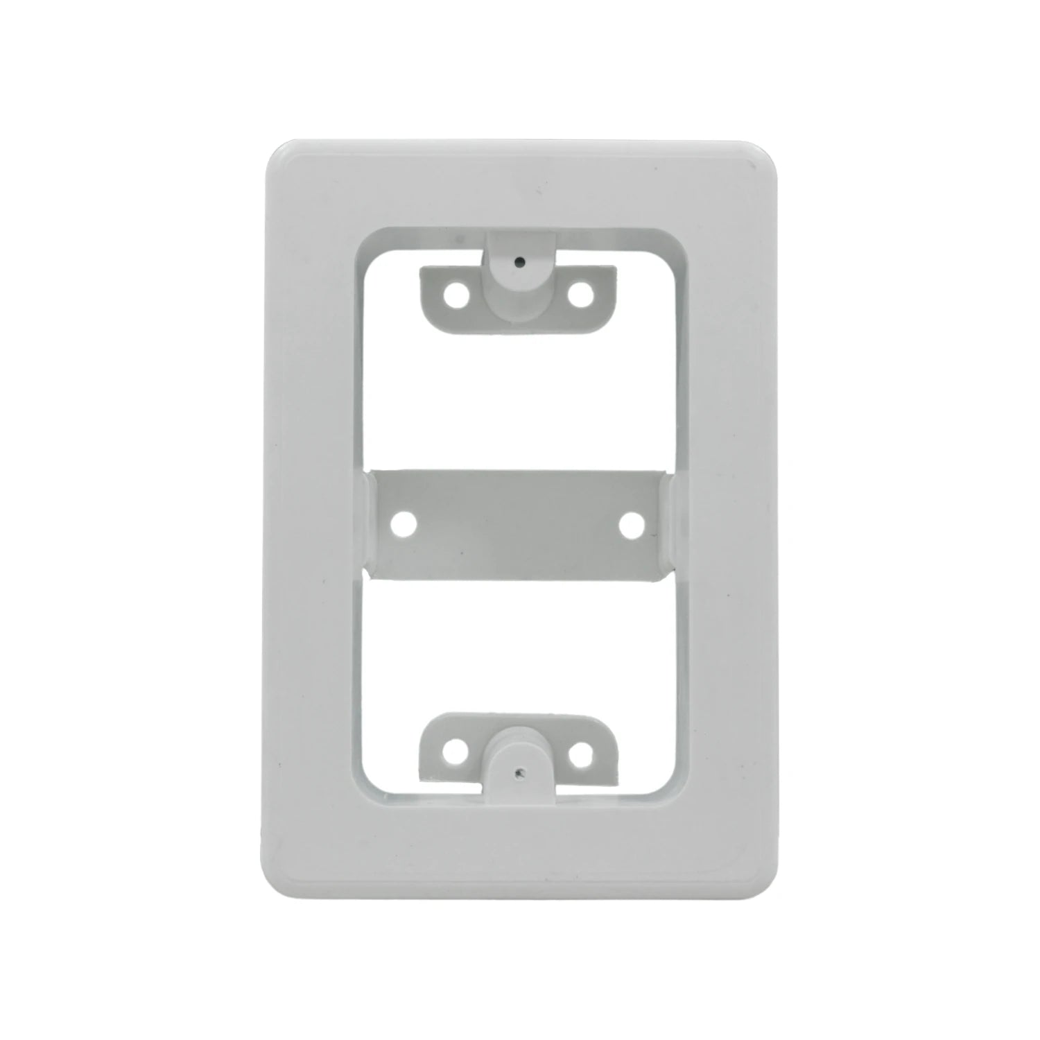 Caja universal de plástico blanca para canaleta, bastidor para módulos eléctricos en superficie.