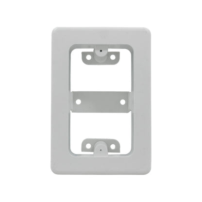 Caja universal de plástico blanca para canaleta, bastidor para módulos eléctricos en superficie.